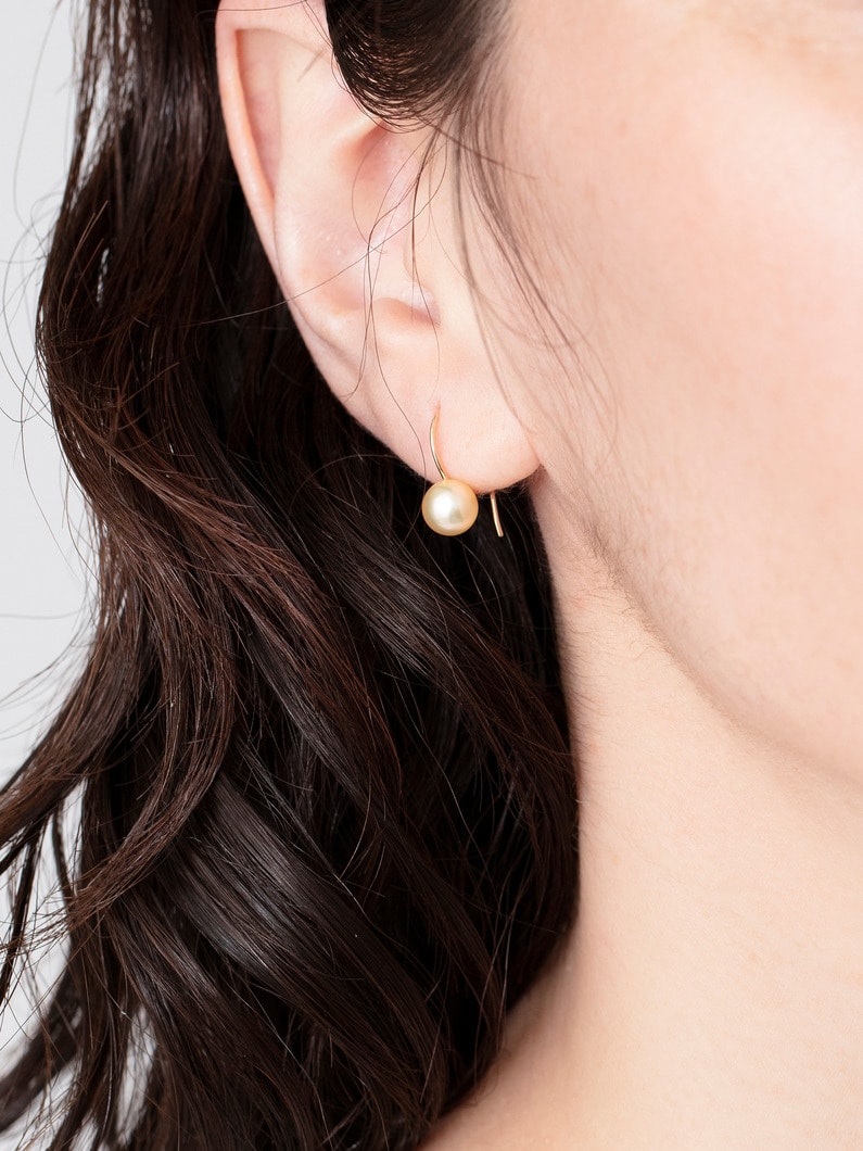ペールゴールド アコヤパール ピアス 詳細画像 yellow gold 1
