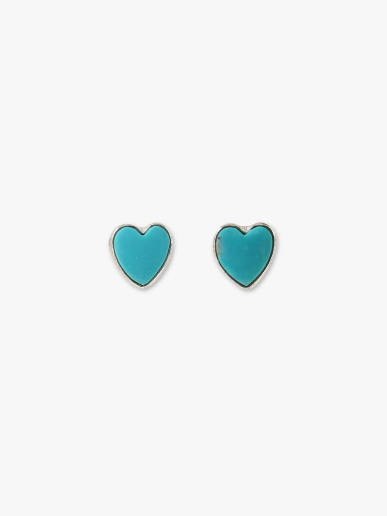 ターコイズ ミニハート ピアス（No.2） 詳細画像 turquoise 1