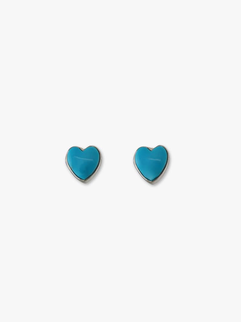 ターコイズ ミニハート ピアス 詳細画像 turquoise 1