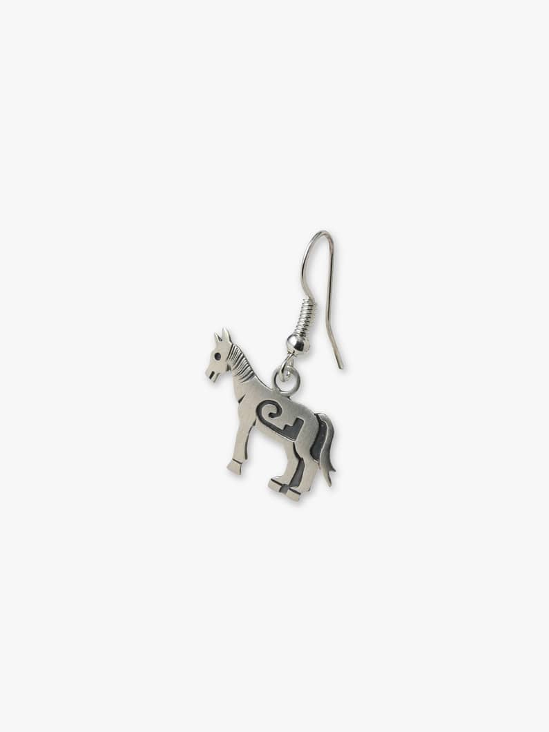 シルバー ホース ピアス 詳細画像 silver 1