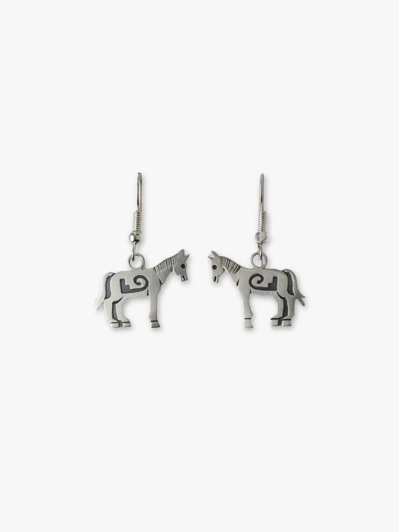 シルバー ホース ピアス 詳細画像 silver 1