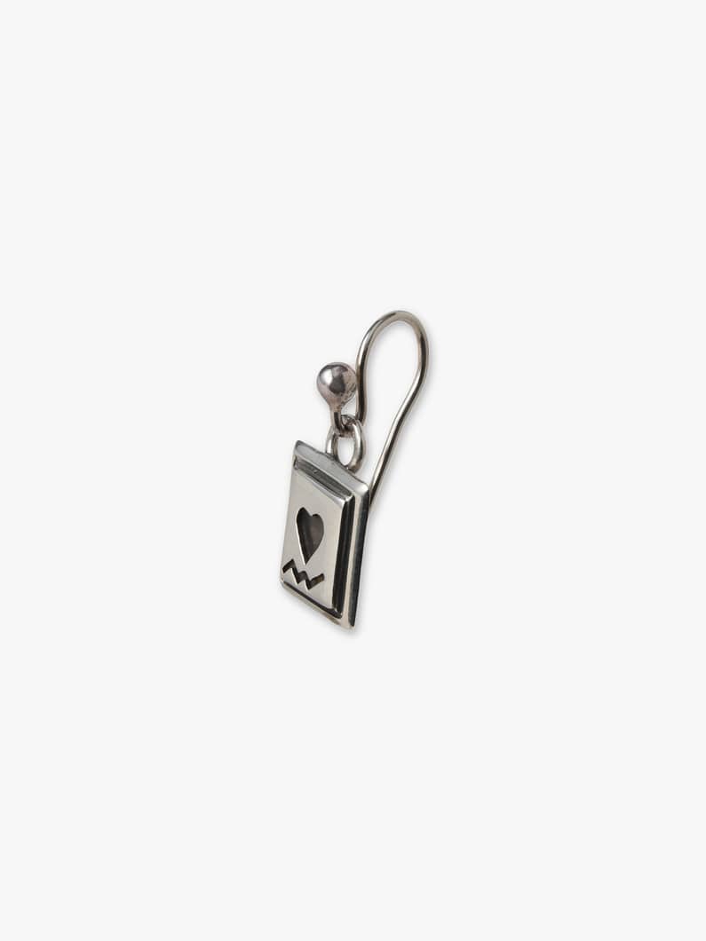 シルバー スクエア ハートピアス 詳細画像 silver 1