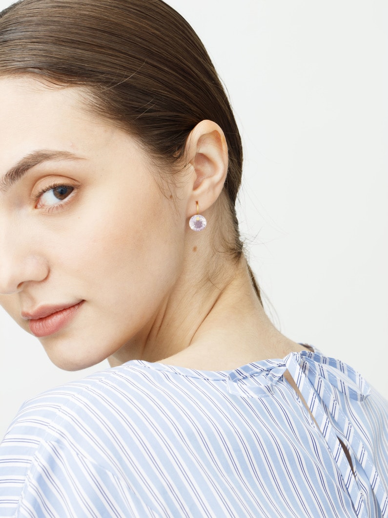 スモール ブリリアント ピアス（ラベンダークォーツ） 詳細画像 gold 3