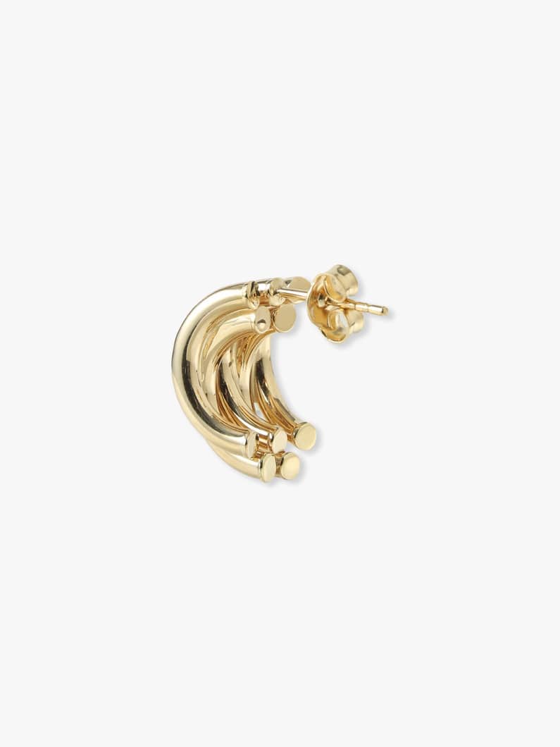 クラスター ドーム ピアス 詳細画像 yellow gold 2