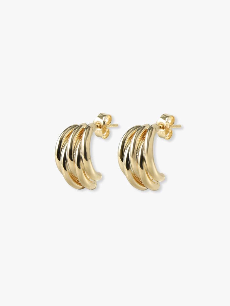 クラスター ドーム ピアス 詳細画像 yellow gold 1