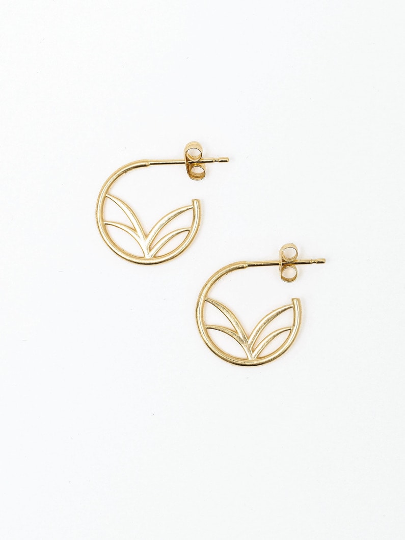 リーフ ツイッグ ピアス 詳細画像 yellow gold 2