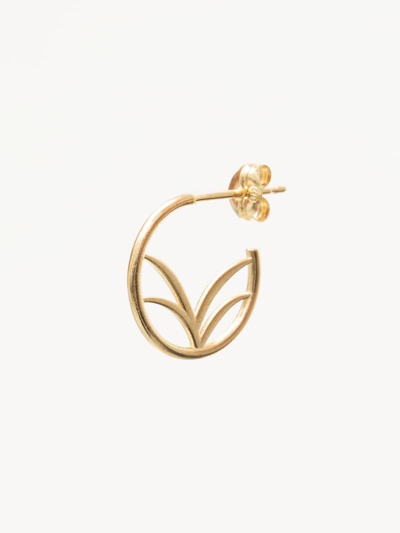 リーフ ツイッグ ピアス 詳細画像 yellow gold 3