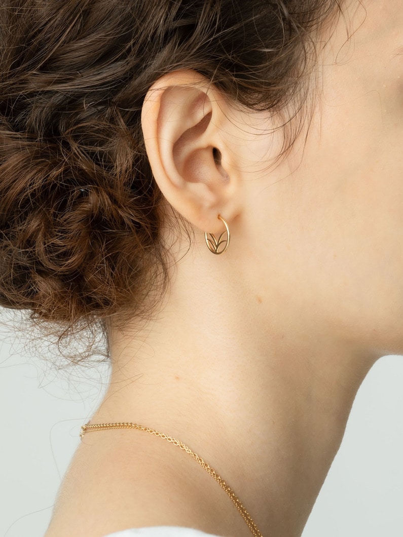 リーフ ツイッグ ピアス 詳細画像 yellow gold 5