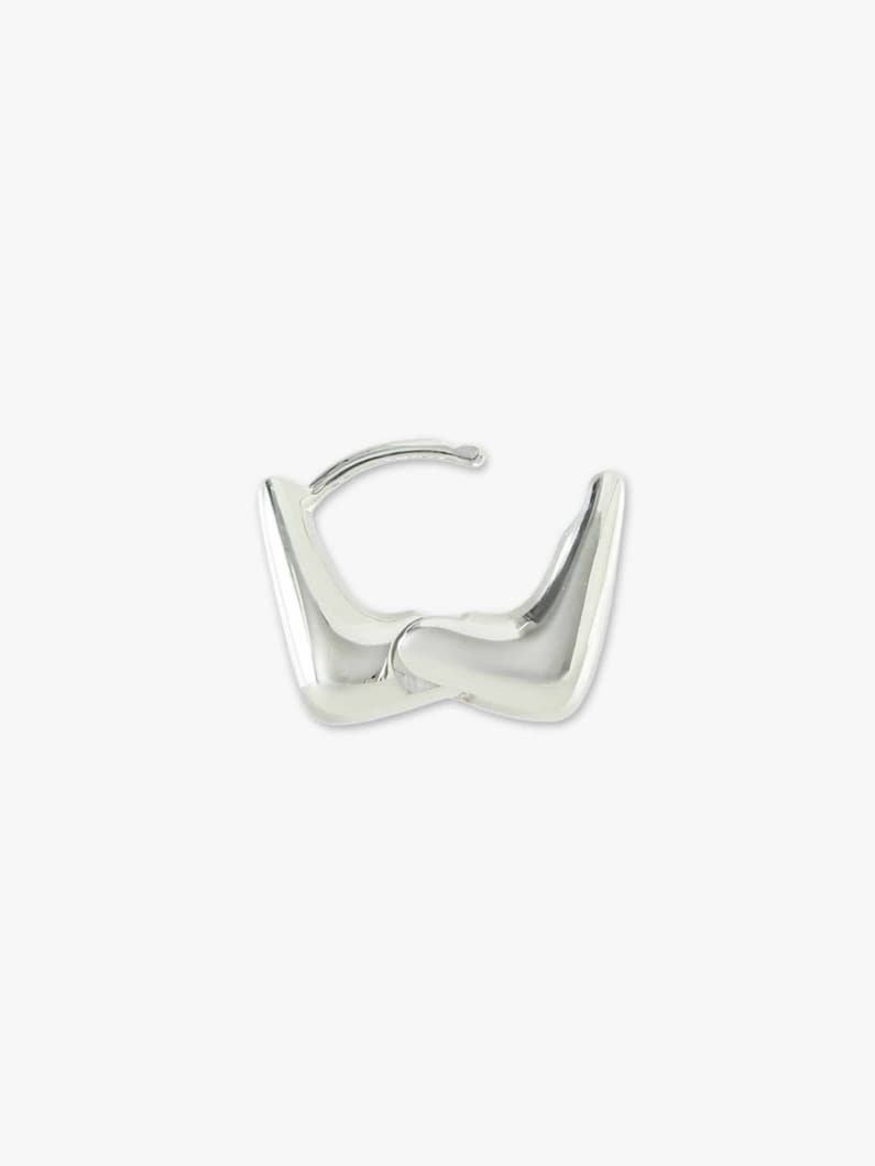 タイニー トラペゾイド フープピアス（シルバー） 詳細画像 silver 2