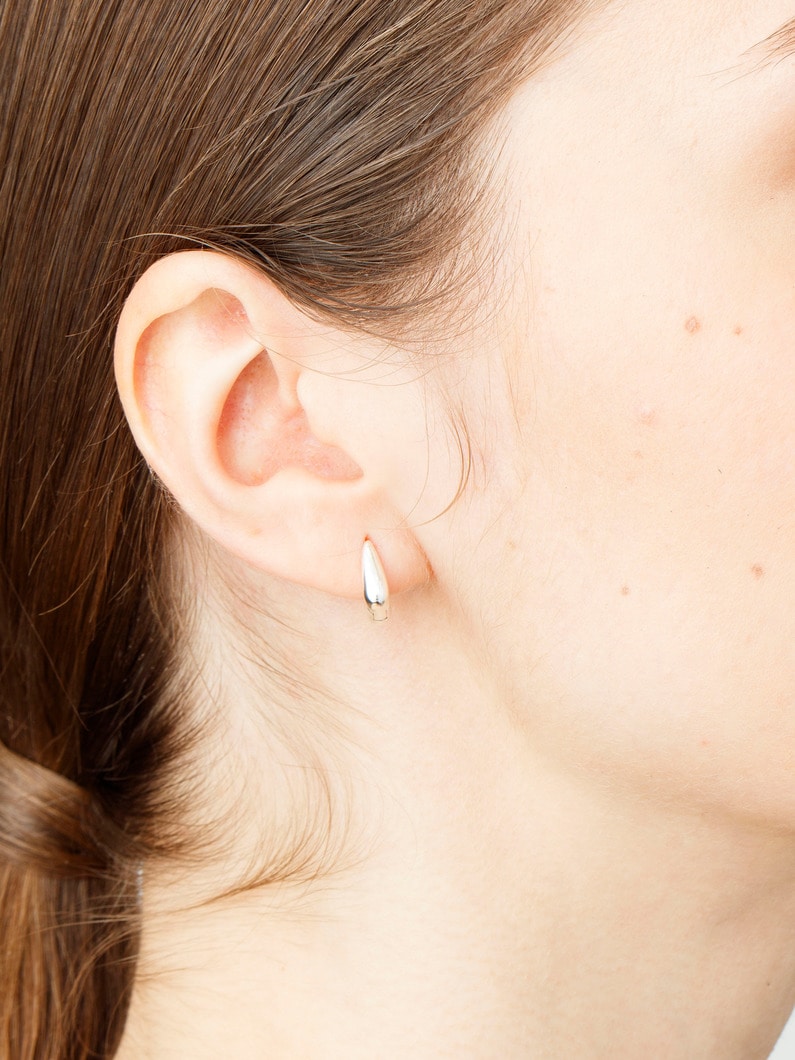タイニー トラペゾイド フープピアス（シルバー） 詳細画像 silver 4