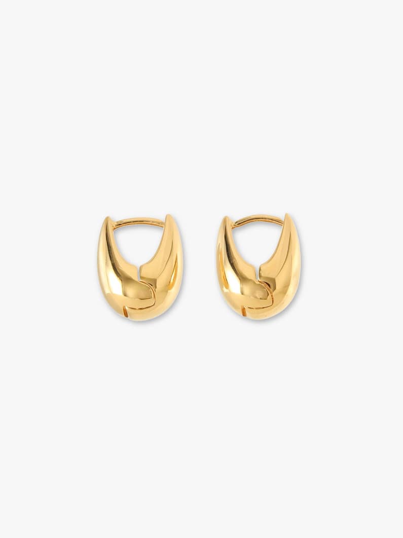 メルテッド ドロップ フープピアス（ゴールド） 詳細画像 gold 1