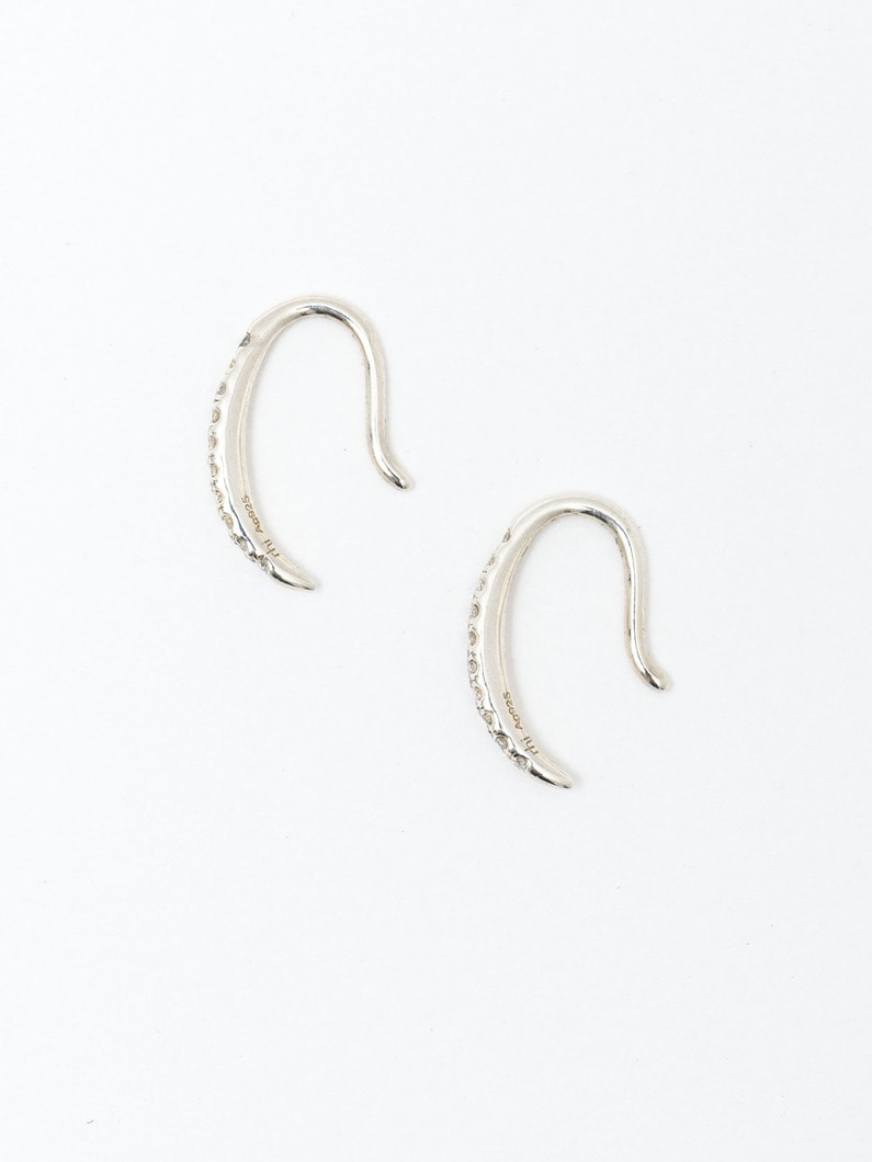 リーフ ツイッグ ダイヤモンド ピアス（シルバー） 詳細画像 silver 2