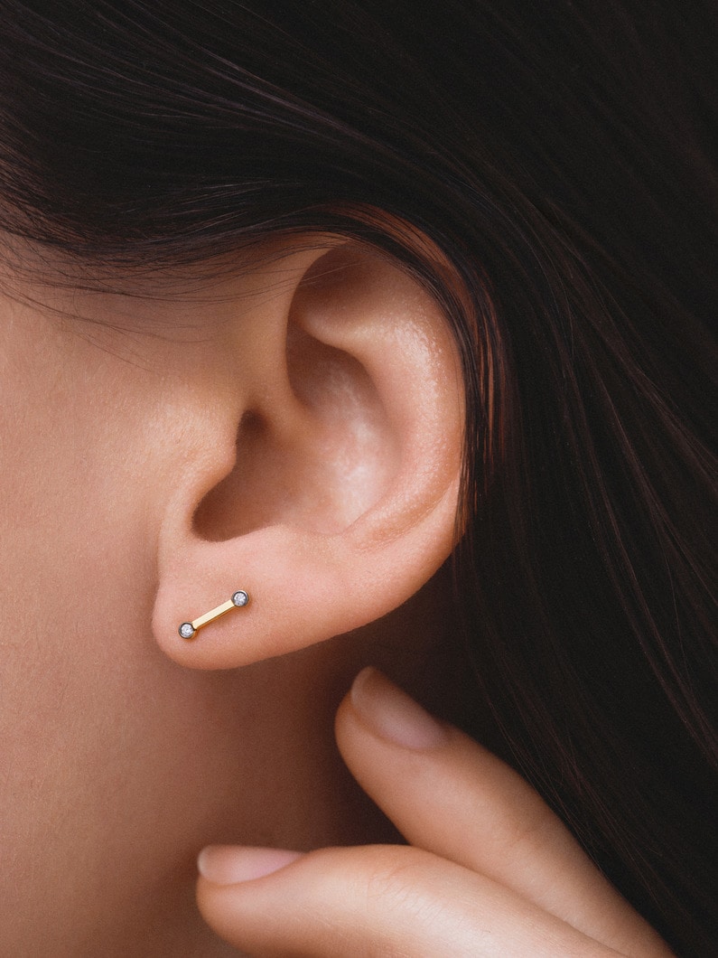 シグマ スタッドピアス（El1） 詳細画像 yellow gold 3