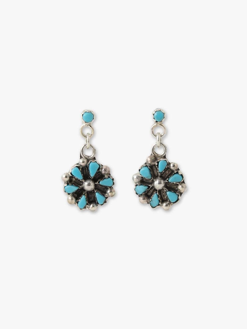 ターコイズ クラスター ピアス 詳細画像 turquoise 1