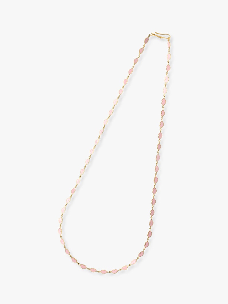 Pink Enamel Small Kisses Necklace 詳細画像 gold 1