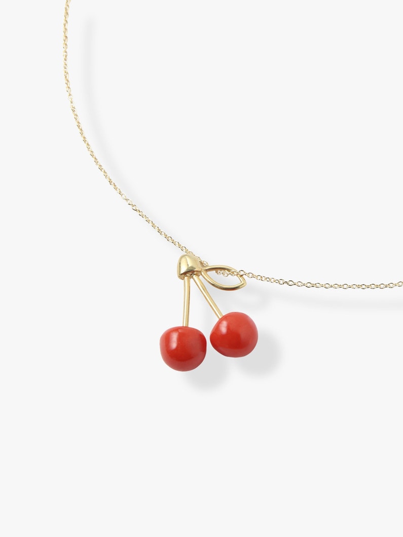 Cherry Red Coral Necklace 詳細画像 gold 2