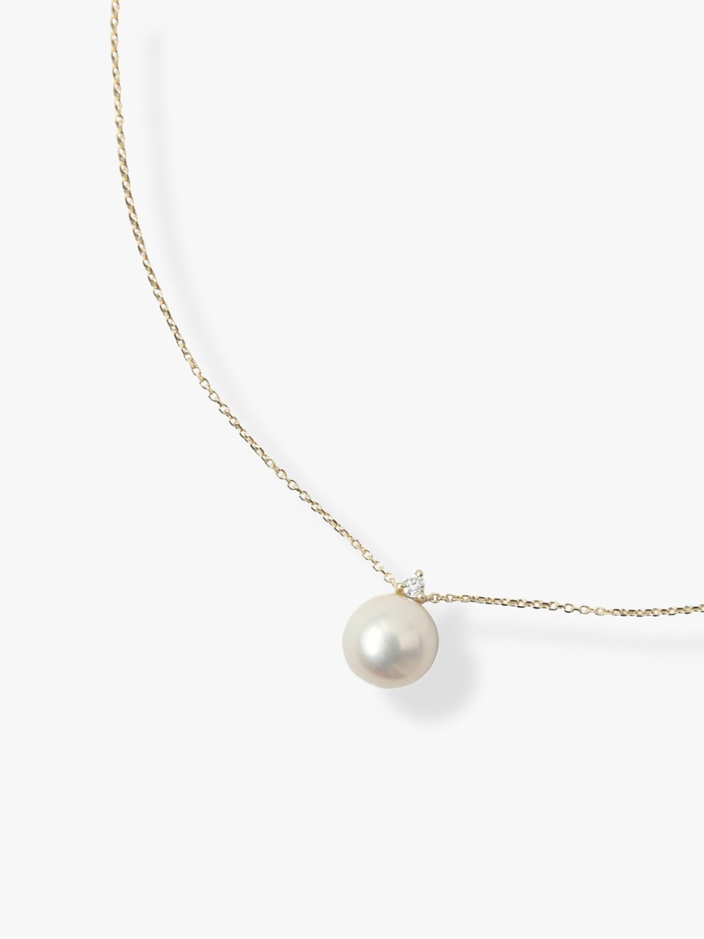 Adjustable Chain Freshwater Pearl And Diamond Necklace 詳細画像 other 4