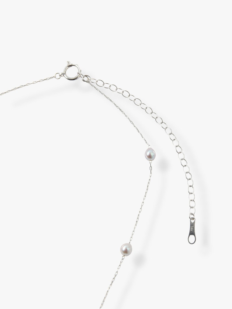 14kt Akoya Gray Pearl Adjustable Chain Necklace (white gold) 詳細画像 other 4
