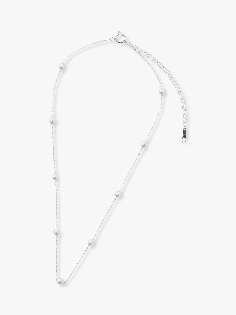 14kt Akoya Gray Pearl Adjustable Chain Necklace (white gold) 詳細画像 other 2