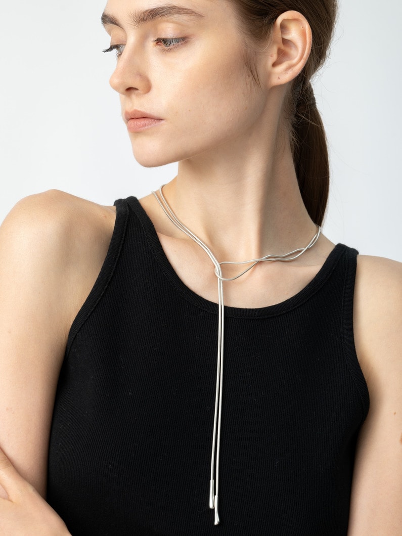 スネーク ラリアット ネックレス 詳細画像 silver 2