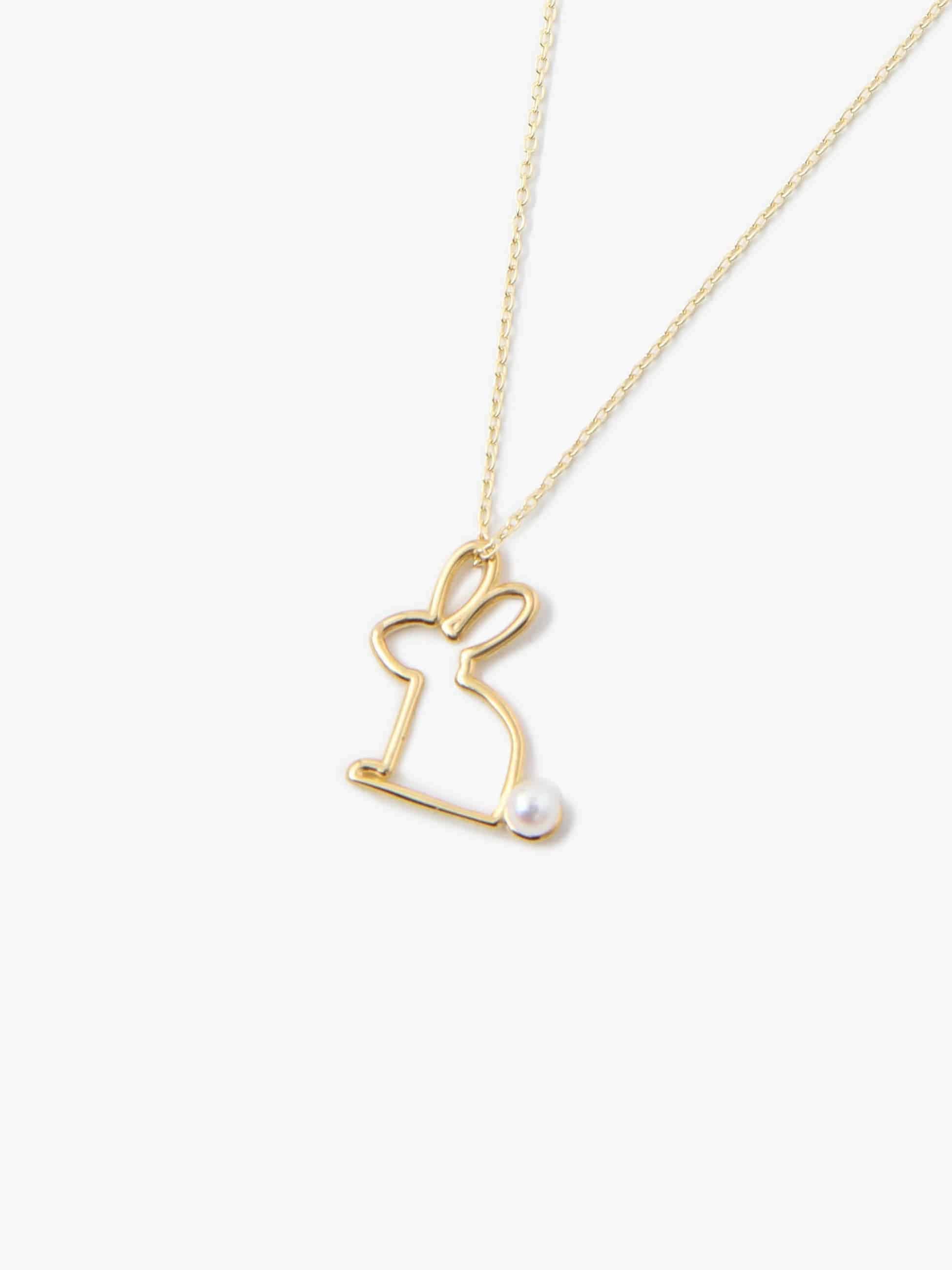 Little Rabbit With Pearl Necklace 詳細画像 gold 1