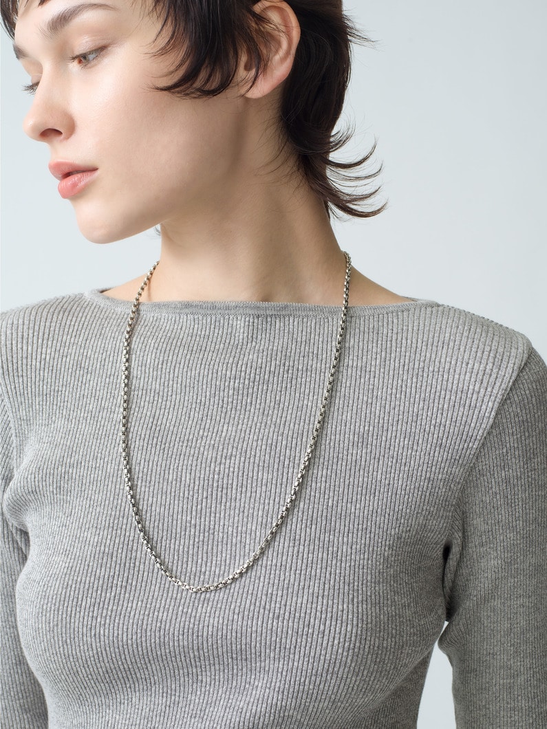 Micro Open-Link Necklace (26inch) | ネックレス 詳細画像 silver 2