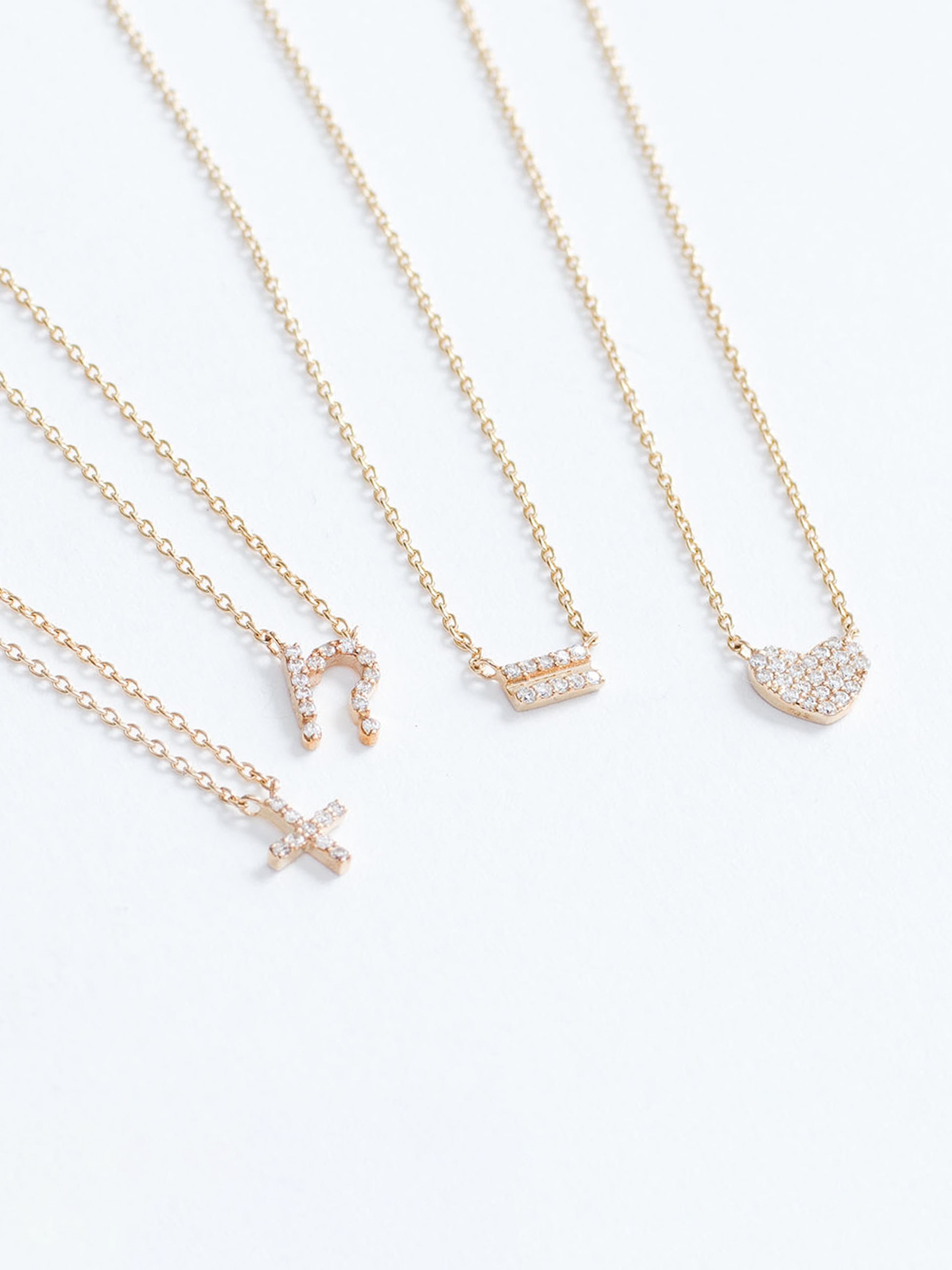 Equal Motif Diamond Necklace (Pre-order)｜sans suns(サンズ サンズ