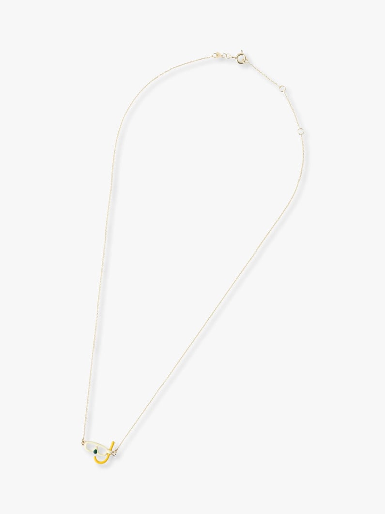 Snorkeling Enamel Necklace (white×yellow) 詳細画像 gold 2