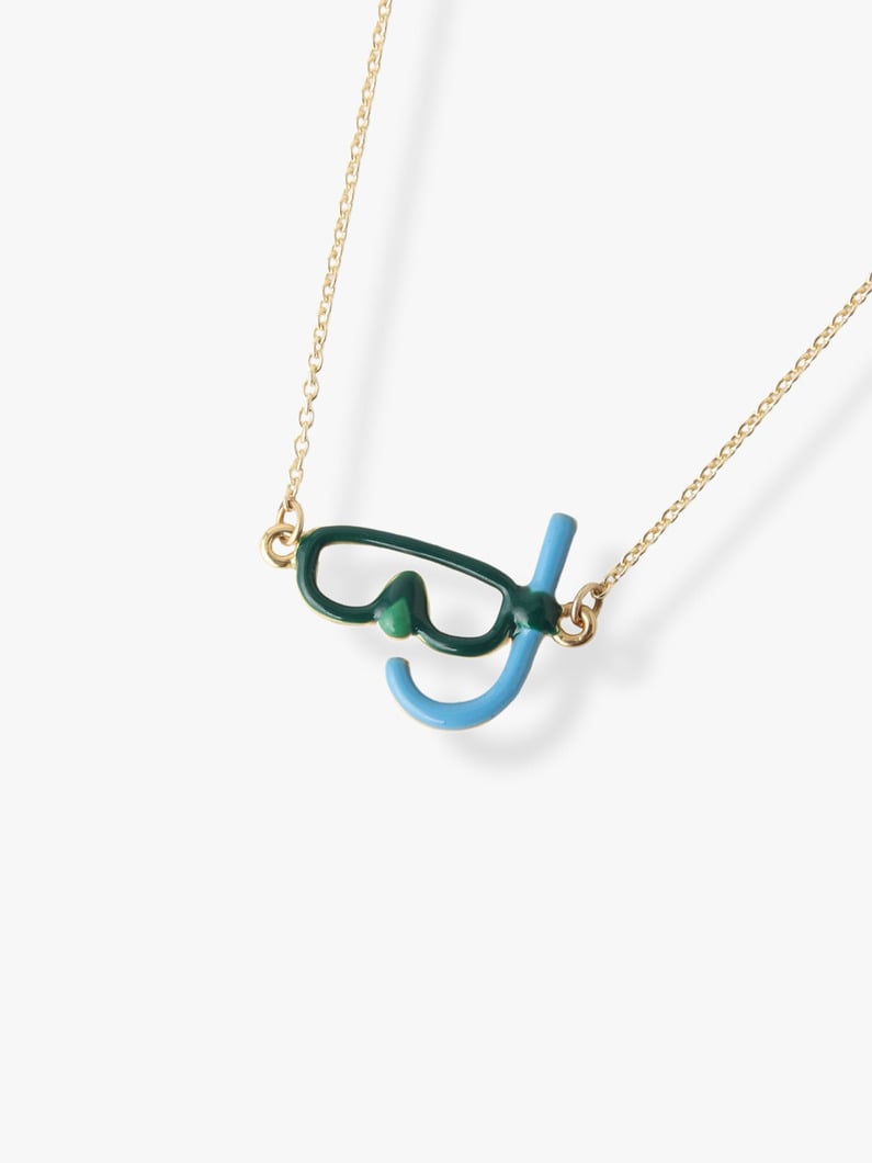 Snorkeling Enamel Necklace (green×blue) 詳細画像 gold 1