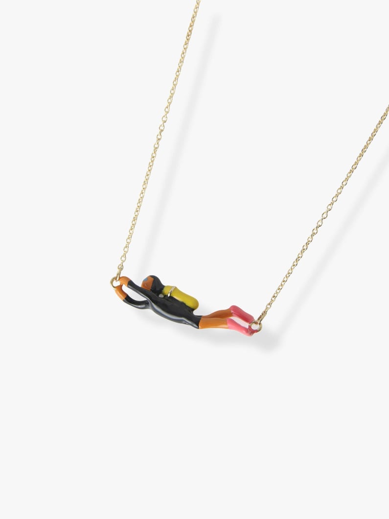 Diver Necklace (red fins) 詳細画像 gold 1