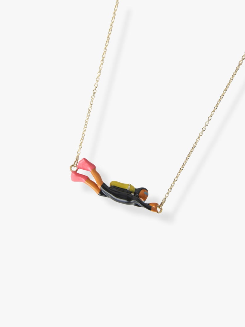 Diver Necklace (red fins) 詳細画像 gold 1