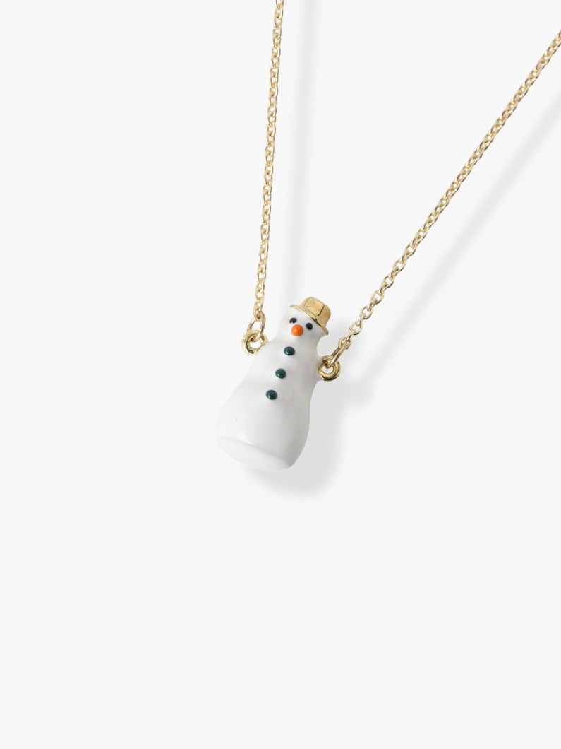 Frosty Snowman Enamel Necklace 詳細画像 gold 1