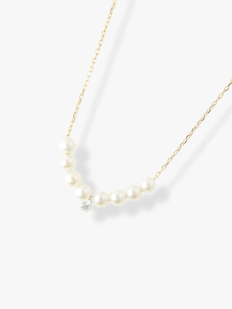 Baby Akoya Pearls＆Round Diamond Necklace 詳細画像 other 2