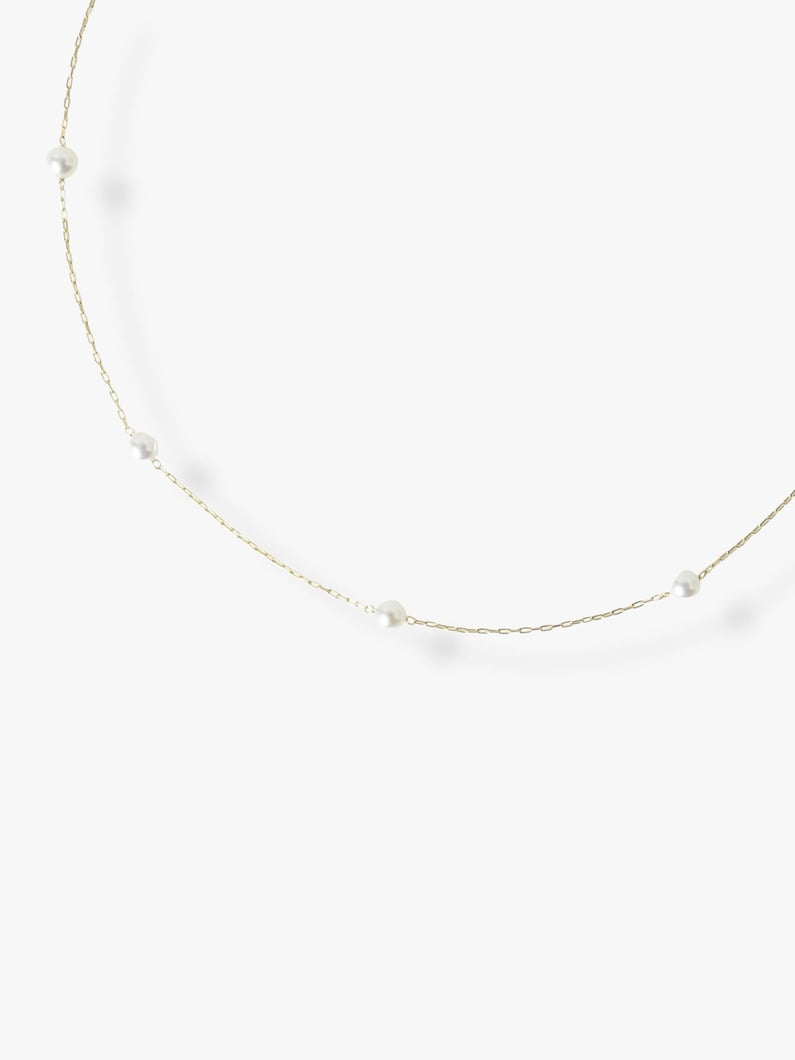 Akoya Pearl Adjustable Chain Necklace | ネックレス 詳細画像 yellow gold 1