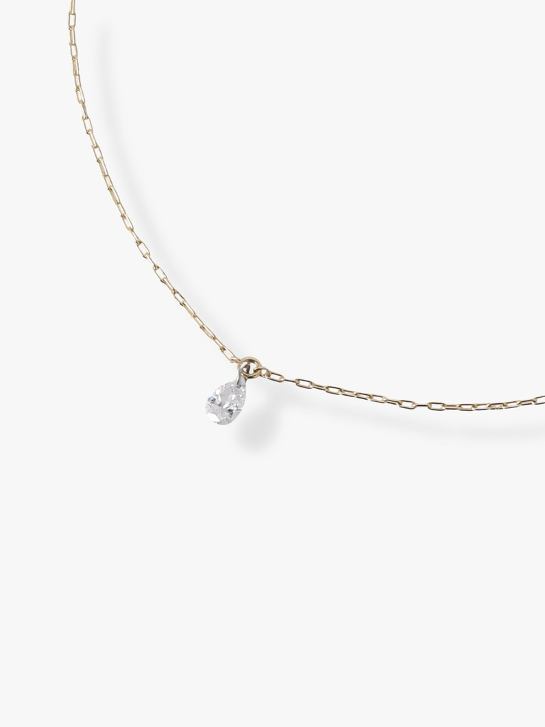 ダイヤモンド トップ アコヤパール ネックレス 詳細画像 yellow gold 1