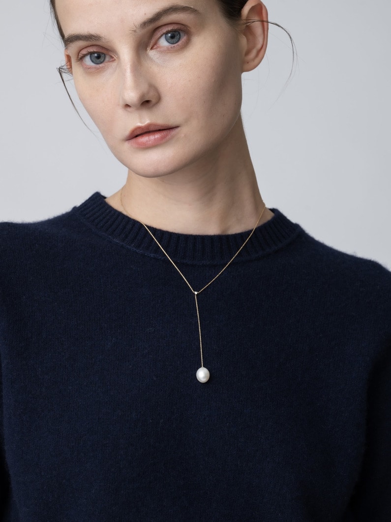 パール＆ダイヤモンド チェーンネックレス 詳細画像 yellow gold 2