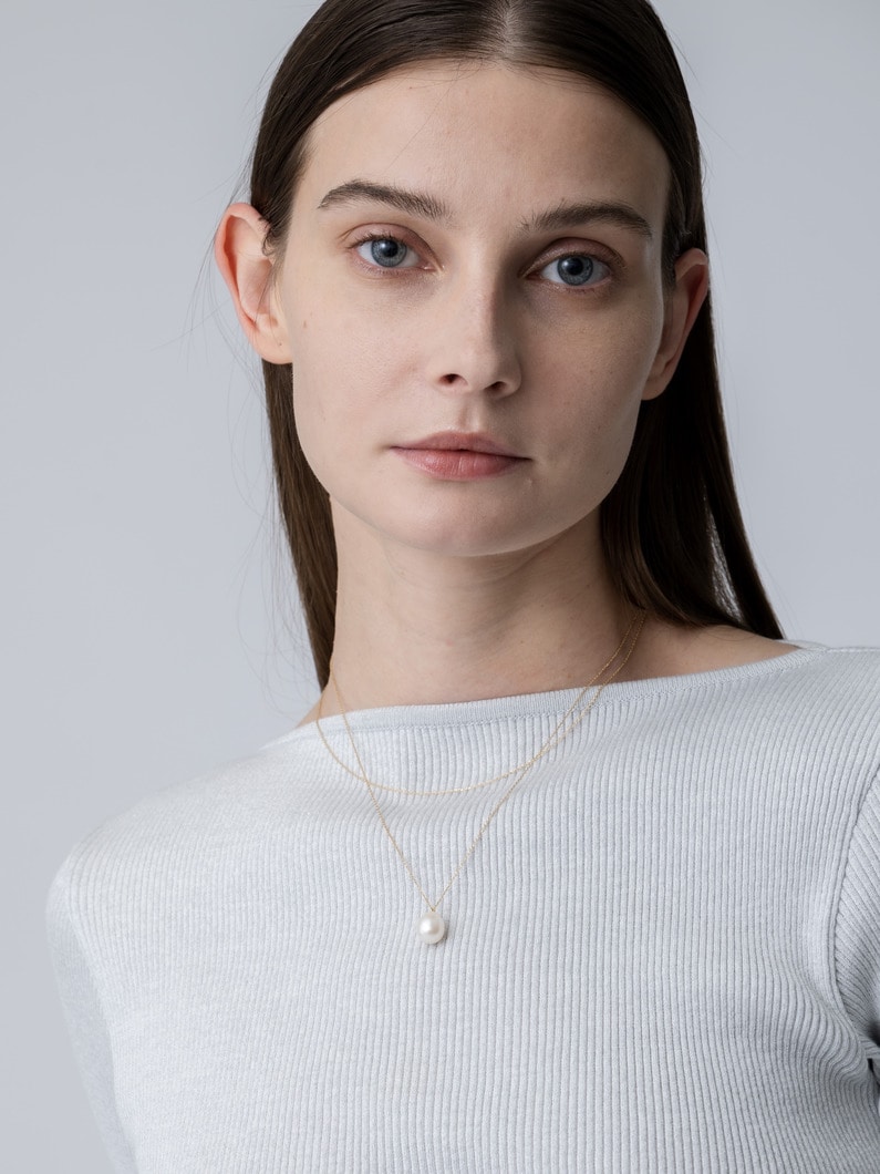 ダブル チェーン パールネックレス 詳細画像 yellow gold 1