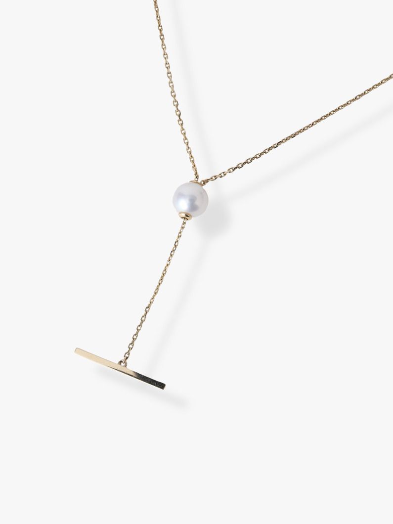 パール スライダーバー ネックレス 詳細画像 yellow gold 1