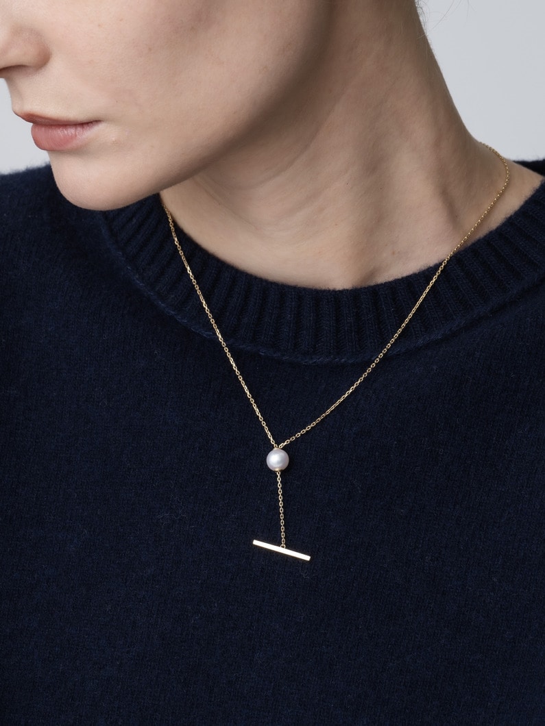 パール スライダーバー ネックレス 詳細画像 yellow gold 1