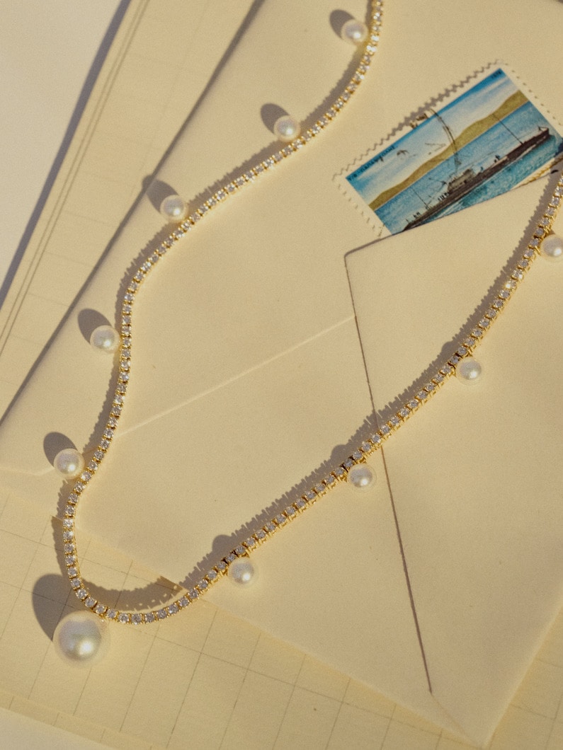 キャスリーン パール ダイヤモンド ネックレス 詳細画像 yellow gold 1