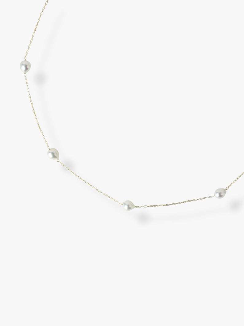 Akoya Gray Pearl Adjustable Chain Necklace | ネックレス 詳細画像 yellow gold 1