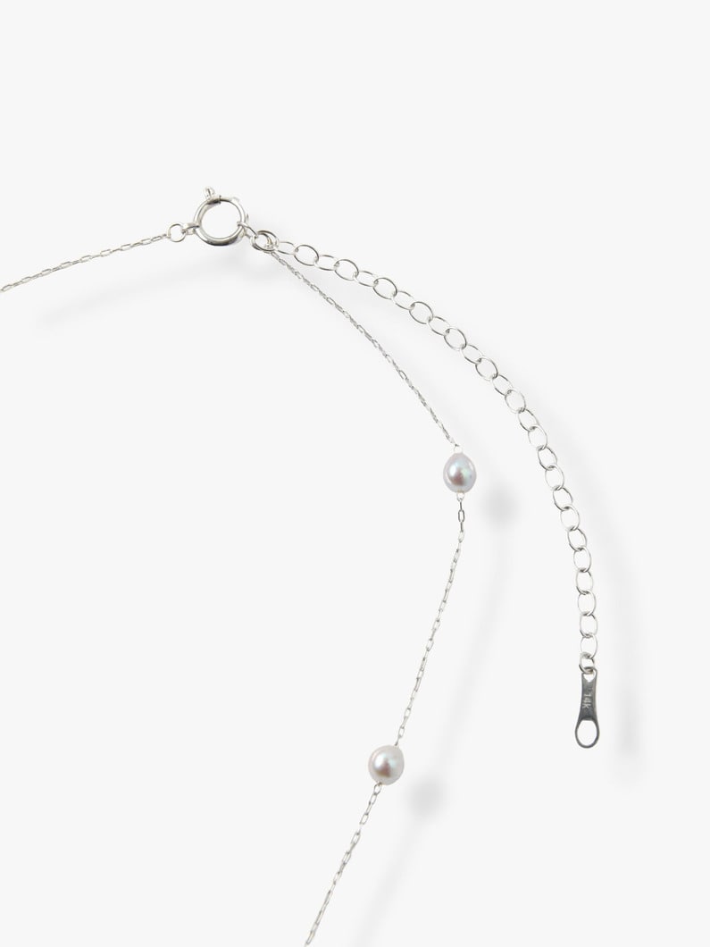 Akoya Gray Pearl Adjustable Chain Necklace (white gold) 詳細画像 white gold 4