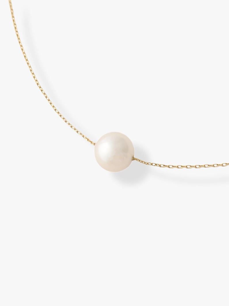 Adjustable Single Akoya Pearl Slider Necklace (Pre-order) 詳細画像 yellow gold 9