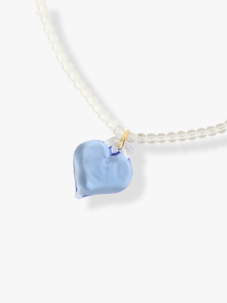 Heart Glass Necklace 詳細画像 blue 1