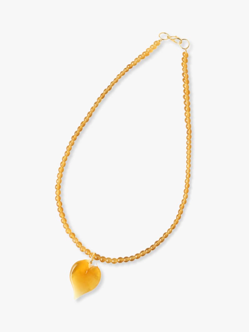 Heart Glass Necklace 詳細画像 yellow 2