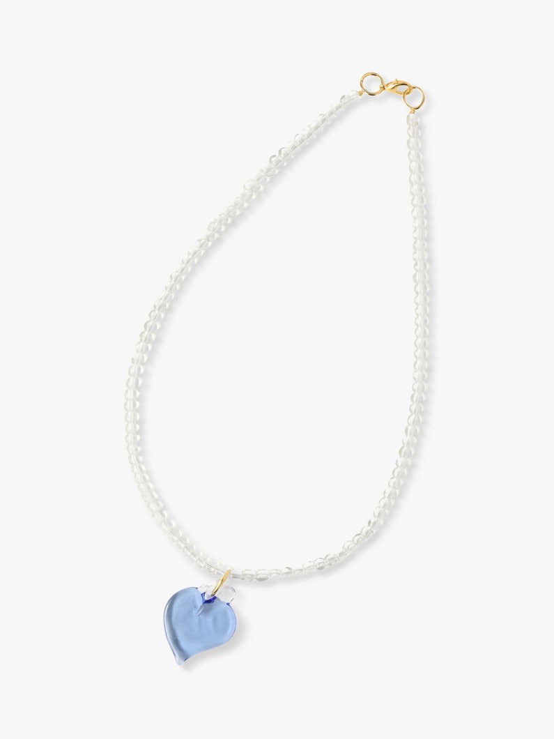 Heart Glass Necklace 詳細画像 blue 3