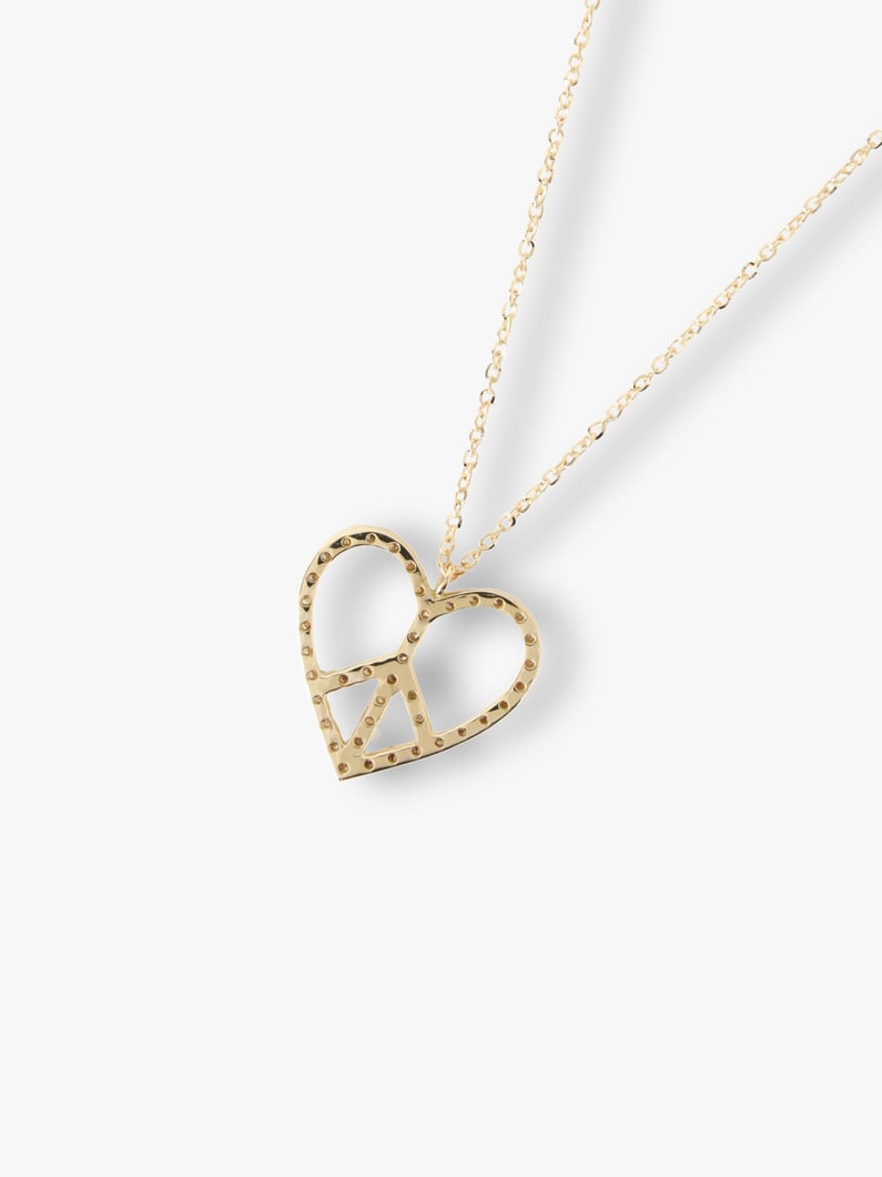 Love＆Peace Heart Necklace (small) 詳細画像 gold 1