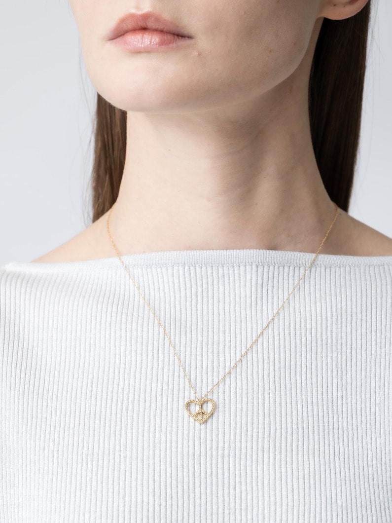 ラブ＆ピース ハートネックレス (スモール) 詳細画像 gold 4