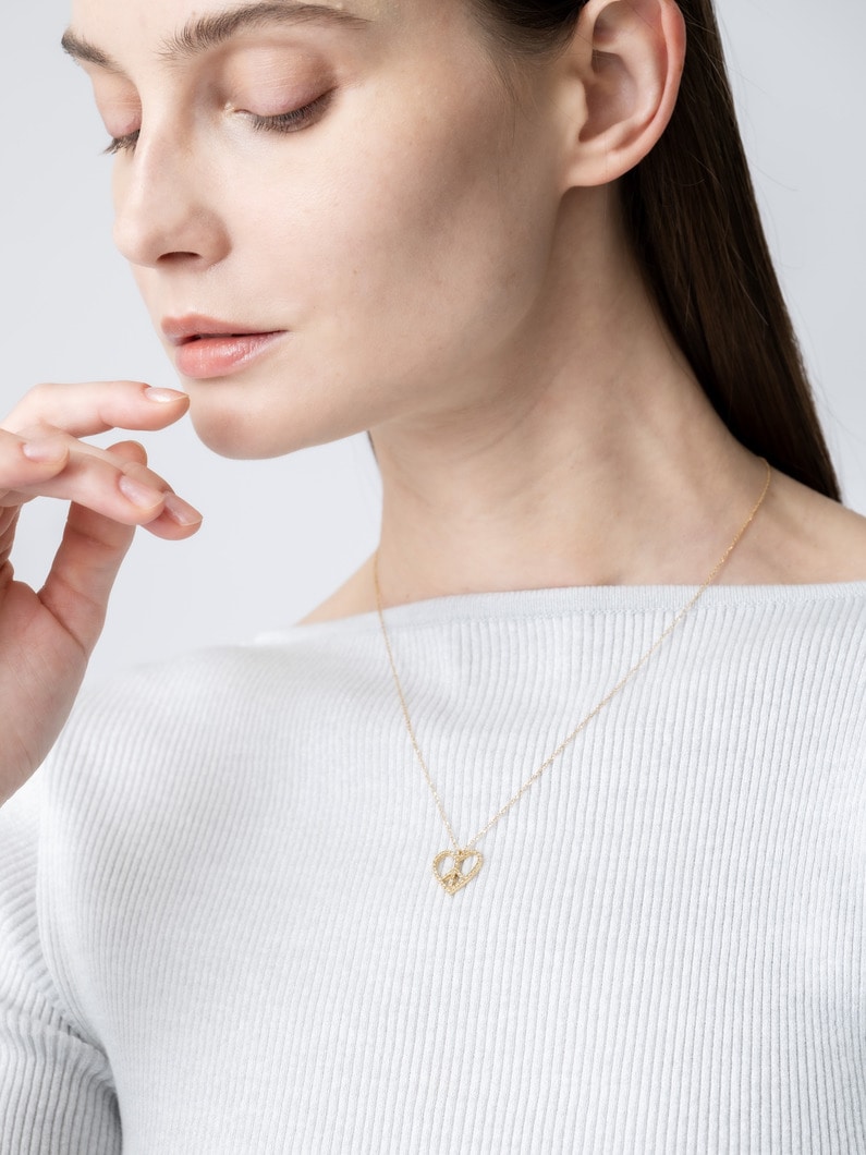 ラブ＆ピース ハートネックレス (スモール) 詳細画像 gold 5