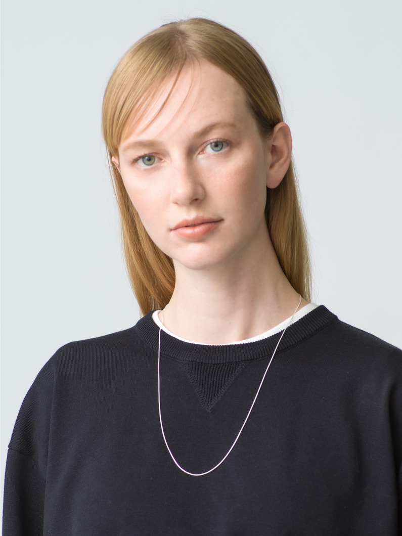 スレンダー ロープ ネックレス（シルバー/60cm）｜BONEE